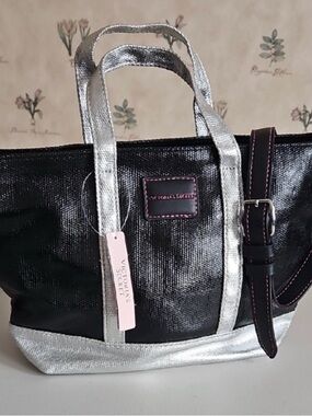 Victoria's Secret Black Tote with Silver Trim